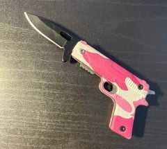 PINK AND WHITE GUN KNIFE